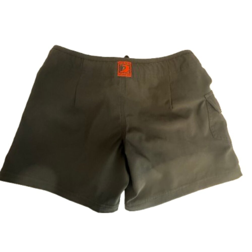 Women's Black Athletic Swim Boardshorts with Velco and Tie Closure Size 0 - Picture 2 of 9